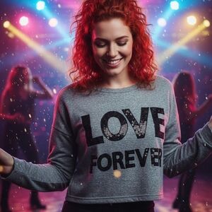 Forever 21 Gray 'Love Forever' Sweatshirt